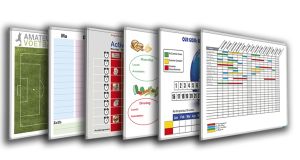Bedrukt whiteboard 120x300 cm (eigen ontwerp), Softline profiel 8mm