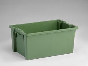 Nestbare draaistapelbak, 50 liter HR, groen (600x400x270mm)