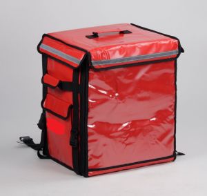  Geïsoleerde maaltijd bezorgtas, rugzakmodel 80L rood