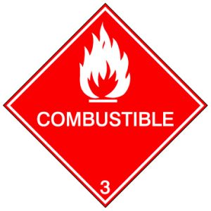 Pictogram voor zeetransport 'Licht ontvlambaar' (IMDG 3B)