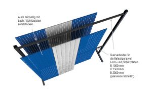 Verbindings element 200 cm, antraciet voor scheidingswanden