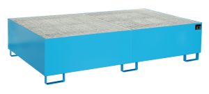 Lekbak met verzinkt rooster voor stelling 2150x1300x505 mm-blauw