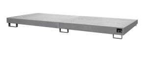 Verzinkte lekbak met rooster voor stelling 3250x1300x192 mm