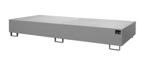 Lekbak met verzinkt rooster voor stelling 3250x1300x264 mm-grijs