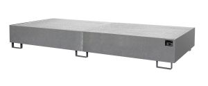 Verzinkte lekbak met rooster voor stelling 3250x1300x264 mm