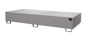 Lekbak met verzinkt rooster voor stelling 3250x1300x380 mm-grijs