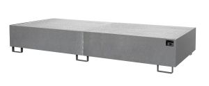Verzinkte lekbak met rooster voor stelling 3250x1300x380 mm