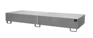 Verzinkte lekbak met rooster voor stelling 3550x1300x355 mm