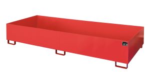 Lekbak voor stelling 3250x1300x380 mm-rood