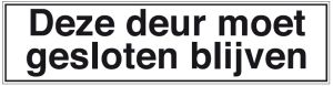 Deze deur moet gesloten blijven (STN 780)