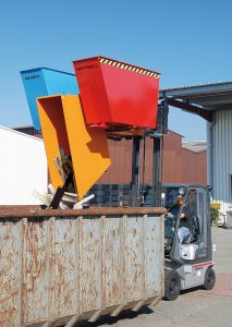Kiepcontainer  TRIO met 3 compartimenten