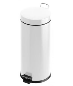 Pedaalemmer 30 liter, wit
