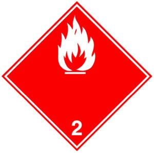 Vervoerspictogram 'Licht ontvlambaar gas' (ADR 2.1b)