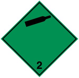 Vervoerspictogram 'Niet-brandbaar, niet giftig gas' (ADR 2.2b)