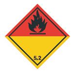 Vervoerspictogram 'Organische peroxiden' (ADR 5.2)