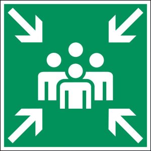 Vloermarkering pictogram 'verzamelplaats'  500 x 500 mm
