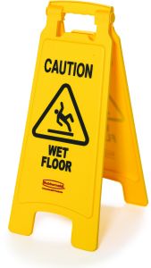 Tweezijdig waarschuwingsbord, Rubbermaid, geel