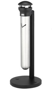 Staande asbak Infinity, Rubbermaid, zwart, RVS