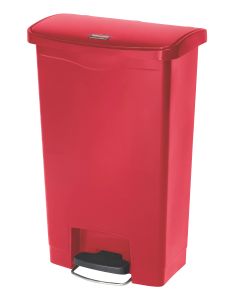 Slim Jim Step On container Front Step kunststof 50 liter, Rubbermaid, rood