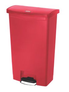Slim Jim Step On container Front Step kunststof 68 liter, Rubbermaid, rood