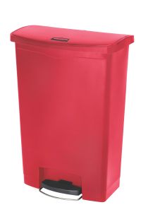 Slim Jim Step On container Front Step kunststof 90 liter, Rubbermaid, rood