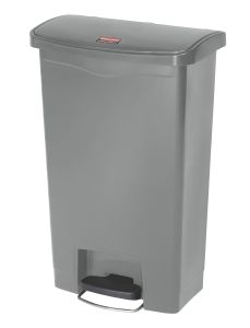 Slim Jim Step On container Front Step kunststof 50 liter, Rubbermaid, grijs