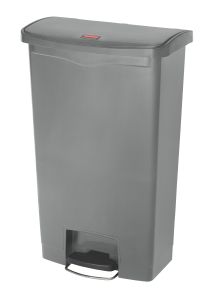 Slim Jim Step On container Front Step kunststof 68 liter, Rubbermaid, grijs