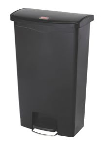 Slim Jim Step On container Front Step kunststof 68 liter, Rubbermaid, zwart