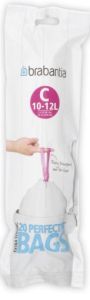 Afvalzak 10-12 liter met trekbandsluiting (C), Brabantia, wit