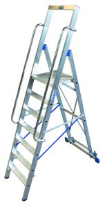 Verrijdbare trapladder met 6 treden - Stabilo 127761