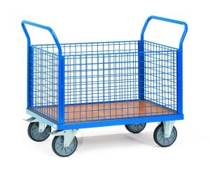 Platformwagen 1550, 1551, 1552, 1553 met 4 wanden met gaas