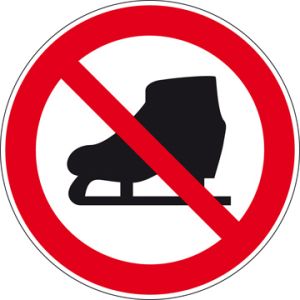 Verboden te schaatsen