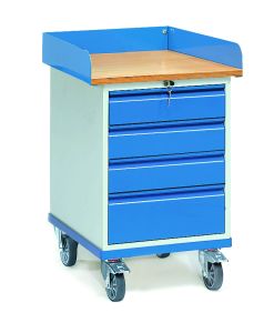 Verrijdbare kast 2446 met schrijfblad