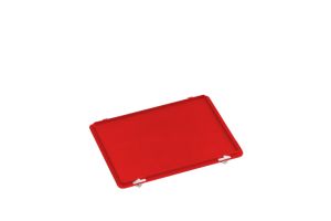 Scharnierdeksel met snapsluitingen voor RAKO bak, 400x300mm, rood