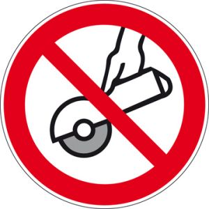 Verboden met de hand te slijpen