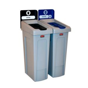 Slim jim recyclingstation 2-stroom papier (blauw)