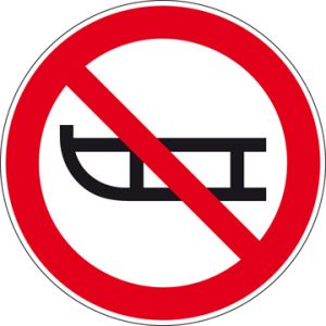 Verboden met slee te betreden