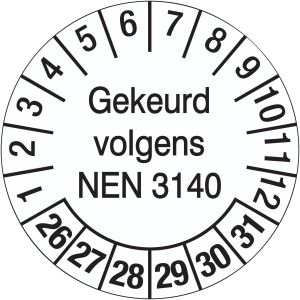 Fraudebestendige vervaldagaanduiding. Gekeurd volgens NEN 3140