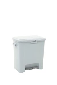 Pedaalemmer Divided Dustbin, grijs