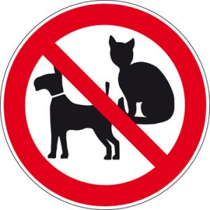 Verboden voor honden en katten
