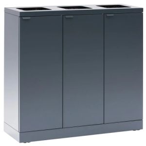 Bica 868 afvalscheidingsunit 3X65 ltr antraciet  