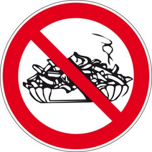 Verboden te betreden met voeding