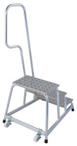 Aluminium montagetrap met wielen 3 treden, STABILO 805089