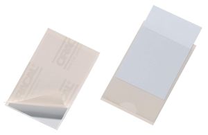 Zelfklevende hoes POCKETFIX 90x57 mm met duimuitsparing