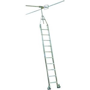 Ladder voor dubbele rekken, draaibaar.