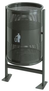 Afvalbak 60 liter op statief, grafiet