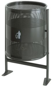 Afvalbak 80 liter op statief, grafiet