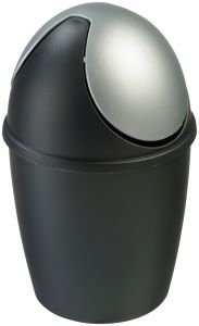Tafelafvalbakje Tiglio, zwart, zilver