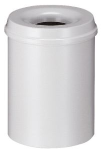 Vlamdovende papierbak 15 liter, grijs