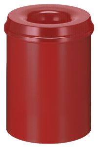 Vlamdovende papierbak 15 liter, rood
